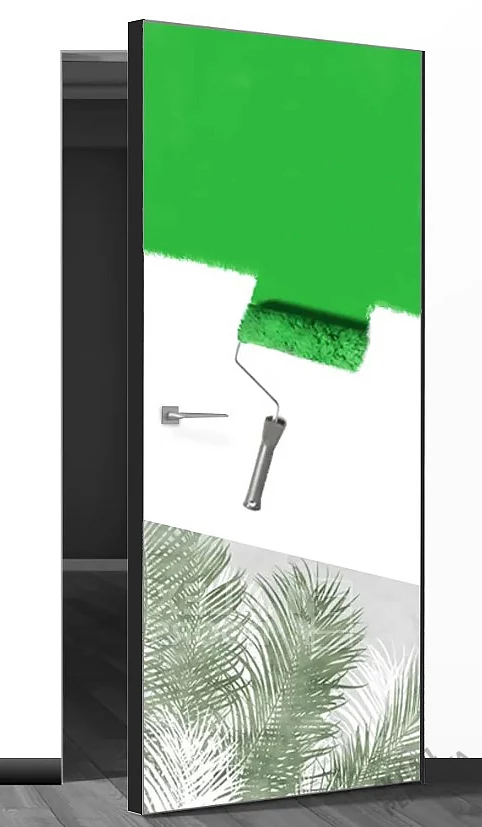 Фото Скрытая дверь AxelDoors Invisible 2300 прям.откр.(алюм.кр.черн.с 4х), под покраску, без стекла – купить в Чите: цена, описание, фото. Интернет-магазин. 3
