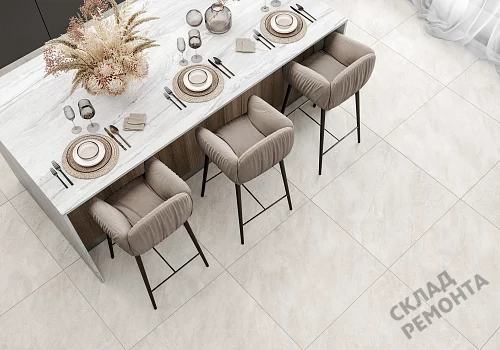 Фото Керамогранит матовый Alma Ceramica Риалто GFU04RLT08R молочный 600*600*9 – купить в Чите: цена, описание, фото. Интернет-магазин 2