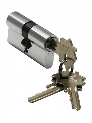 Ключевой цилиндр Bussare CYL 3-50 CHROME (ключ-ключ) матовый хром