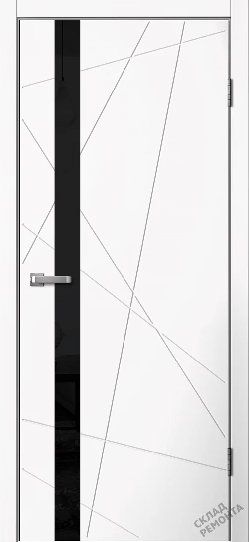 Фото Дверь FlyDoors Лайн LN02 белый, ПВХ, черное стекло – купить в Чите: цена, описание, фото. Интернет-магазин. 1