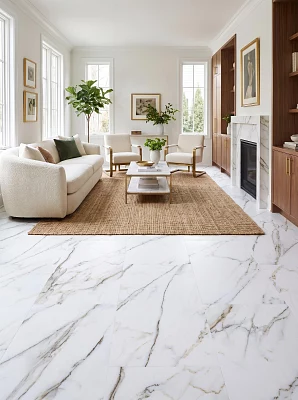 Плитка ПВХ кварцвиниловая CronaFloor Stone SPC Терра Бьянко 600*300
