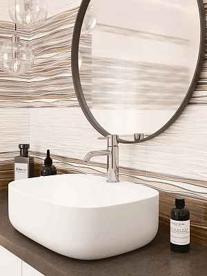 Плитка настенная Alma Ceramica Плессо TWU09PLS404 коричневый 249*500