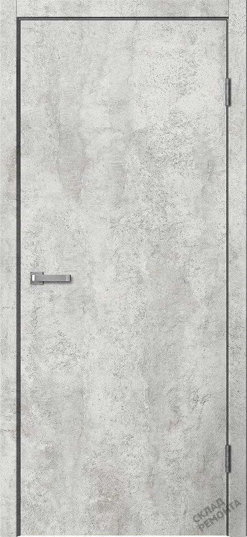 Фото Дверь FlyDoors Гладкое ПГ (АБС черная кромка) цемент светлый, микрофлекс, без стекла – купить в Чите: цена, описание, фото. Интернет-магазин. 3