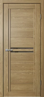 Дверь FlyDoors Барн B06 дуб европейский, ПВХ, черное стекло