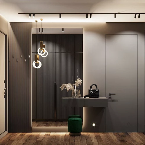 Фото Скрытая дверь AxelDoors Invisible 2300 прям.откр.(алюм.кр.черн.с 4х), под покраску, без стекла – купить в Чите: цена, описание, фото. Интернет-магазин. 1