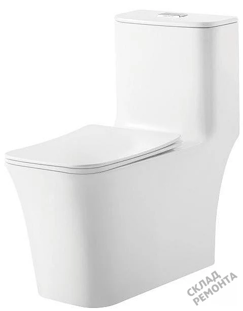 Фото Унитаз моноблок ODA Skiff-9103 безободковый купить в Чите: цена, описание, фото. Интернет-магазин 3