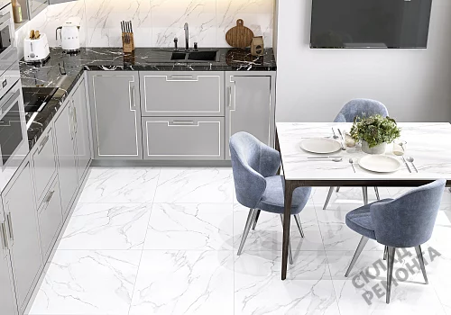 Фото Керамогранит лаппатированный Alma Ceramica Невада GFU6060NVD07L белый 600*600*9 – купить в Чите: цена, описание, фото. Интернет-магазин 5