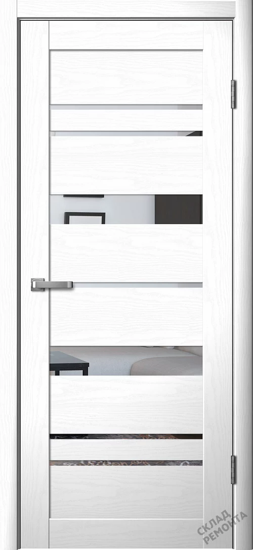 Фото Дверь FlyDoors Ла Стелла 283 макиато, экошпон, зеркало – купить в Чите: цена, описание, фото. Интернет-магазин. 1