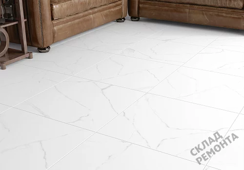 Фото Керамогранит матовый Alma Ceramica Каррара GFU04CRR00R светло-серый 600*600*9 – купить в Чите: цена, описание, фото. Интернет-магазин 2