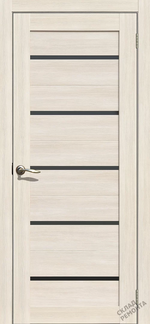 Фото Дверь FlyDoors Ла Стелла 206 ясень снежный, экошпон, черное стекло – купить в Чите: цена, описание, фото. Интернет-магазин. 1
