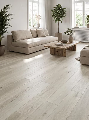 Плитка ПВХ кварцвиниловая CronaFloor Radical Chic SPC RC002 Белуна 1200*180