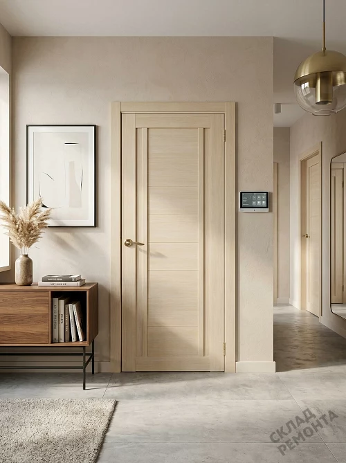 Фото Дверь FlyDoors Ла Стелла 204 ясень латте, экошпон, без стекла – купить в Чите: цена, описание, фото. Интернет-магазин. 1