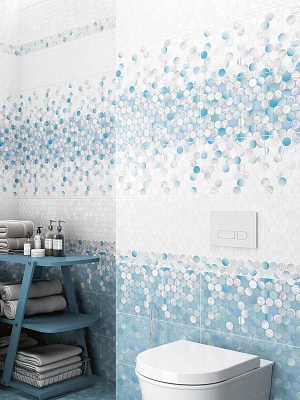 Плитка настенная Alma Ceramica Болле TWU09BOL606 голубой 249*500