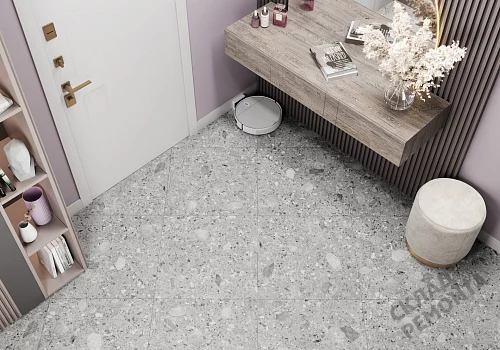 Фото Керамогранит матовый Alma Ceramica Холли GFU6060HOL70R серый 600*600*9 – купить в Чите: цена, описание, фото. Интернет-магазин 4
