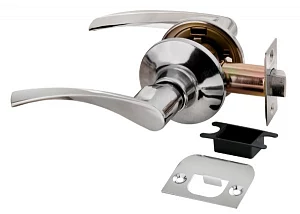 Дверная ручка с защелкой Rucetti HK-02 PC хром