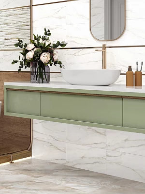 Плитка настенная Alma Ceramica Эйфория TWU2550EPH04 бело-серый 249*500