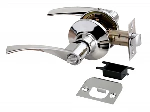Дверная ручка с защелкой Rucetti HK-02 WC PC хром