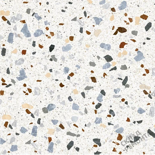 Фото Керамогранит матовый Steppe Ceramics Chips White белый 600*600*9 – купить в Чите: цена, описание, фото. Интернет-магазин 1