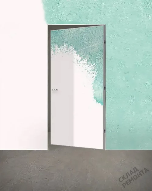 Фото Скрытая дверь AxelDoors Invisible Reverse 2300 обр.откр(алюм.кр хром с 4х), под покраску, без стекла – купить в Чите: цена, описание, фото. Интернет-магазин. 4