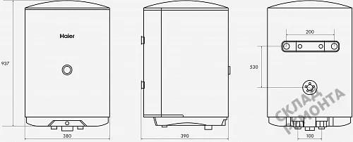 Фото Водонагреватель накопительный Haier ES80V-C1, 80 л – купить в Чите: цена, описание, фото. Интернет-магазин 5