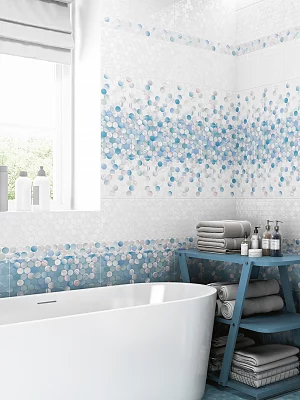 Плитка настенная Alma Ceramica Болле TWU09BOL016 голубой 249*500