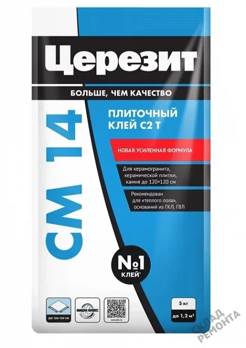Фото Клей для плитки и керамогранита Церезит CM14 – купить в Чите: цена, описание, фото. Интернет-магазин 3