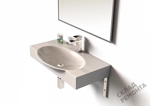 Фото Раковина подвесная Sanita Luxe Infinity INF76SLWB01KR на кронштейнах, 76 см купить в Чите: цена, описание, фото. Интернет-магазин 2