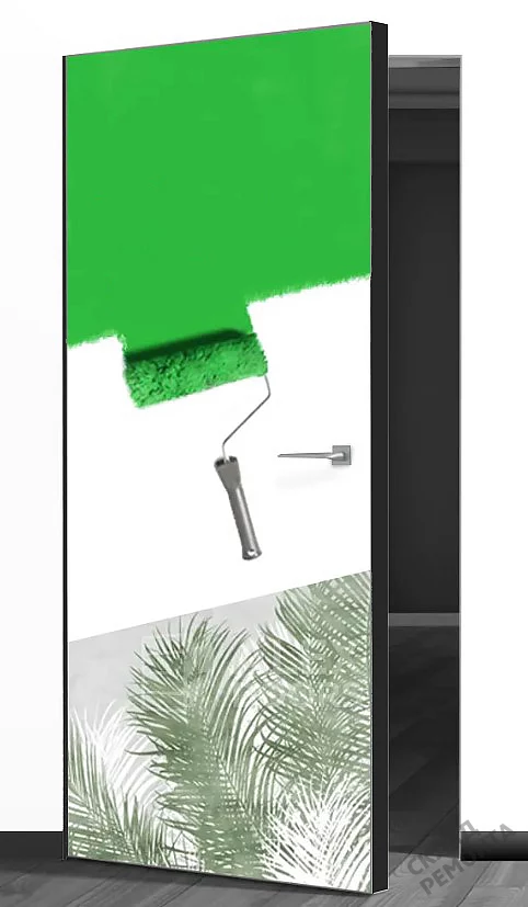 Фото Скрытая дверь AxelDoors Invisible универс. прям.откр.(алюм.кр.черн. с 4х), под покраску, без стекла – купить в Чите: цена, описание, фото. Интернет-магазин. 3