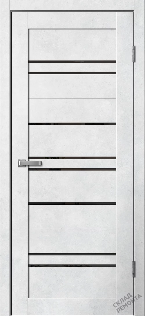 Фото Дверь FlyDoors Барн B02 бетон светлый, ПВХ, черное стекло – купить в Чите: цена, описание, фото. Интернет-магазин. 2