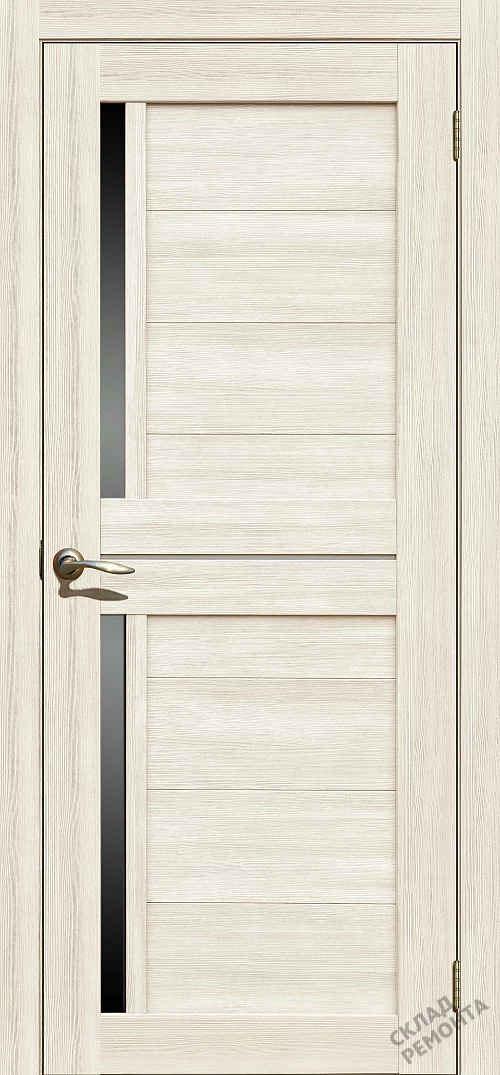 Фото Дверь FlyDoors Ла Стелла 202 ясень снежный, экошпон, черное стекло – купить в Чите: цена, описание, фото. Интернет-магазин. 1