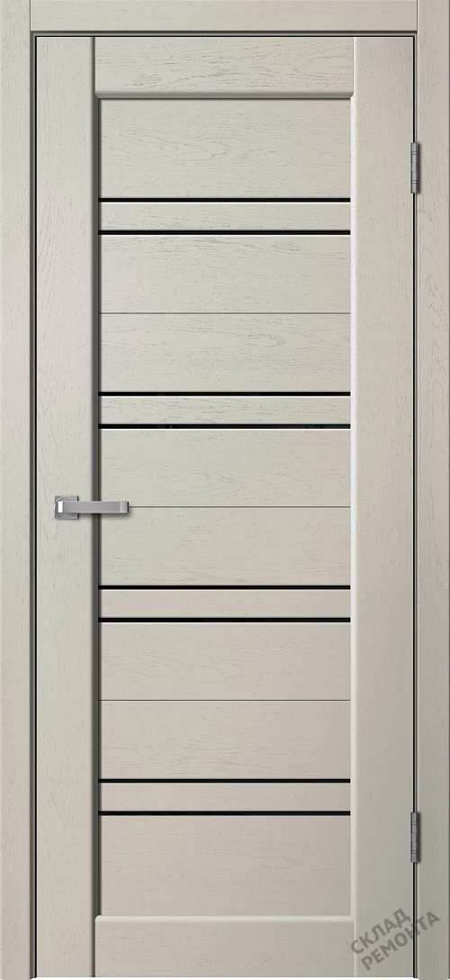 Фото Дверь FlyDoors Статус ST01 капучино софт, ПВХ, черное стекло – купить в Чите: цена, описание, фото. Интернет-магазин. 1