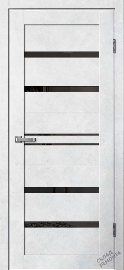 Фото Дверь FlyDoors Барн B01 бетон светлый, ПВХ, черное стекло – купить в Чите: цена, описание, фото. Интернет-магазин. 2
