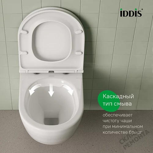 Фото Унитаз подвесной Iddis Бланко BLARNSEi25 безободковый купить в Чите: цена, описание, фото. Интернет-магазин 4