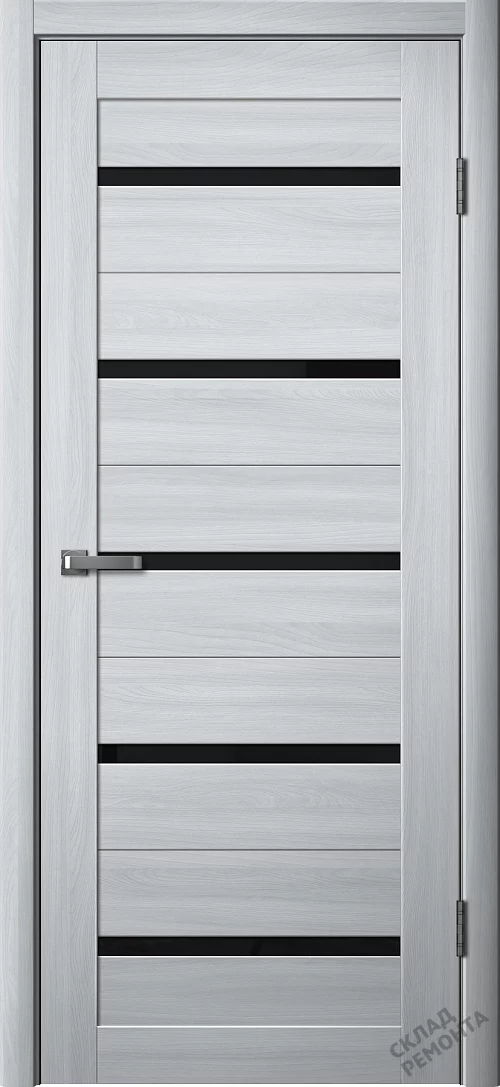 Фото Дверь FlyDoors Ла Стелла 206 ясень пепельный, экошпон, черное стекло – купить в Чите: цена, описание, фото. Интернет-магазин. 1