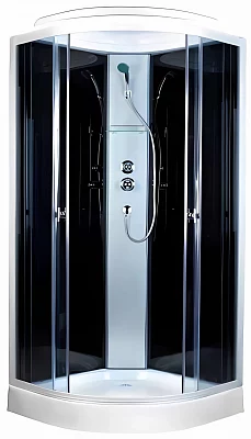 Душевая кабина Aquapulse 4021D grey black низкий поддон угловая 80*80